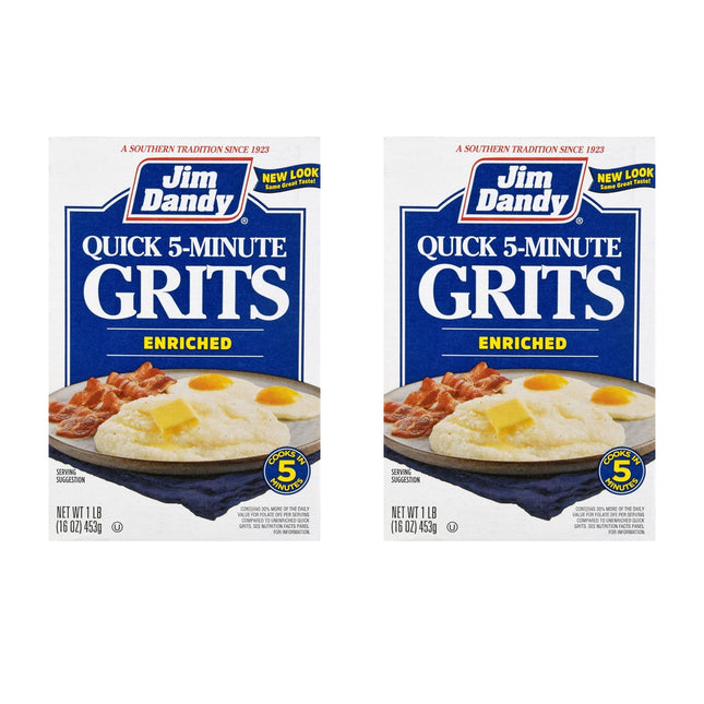 Jim Dandy A Taste Of The Old South, Quick 5-Minute, Enriched Quick Grits, 32 Ounce (Pack Of 2)