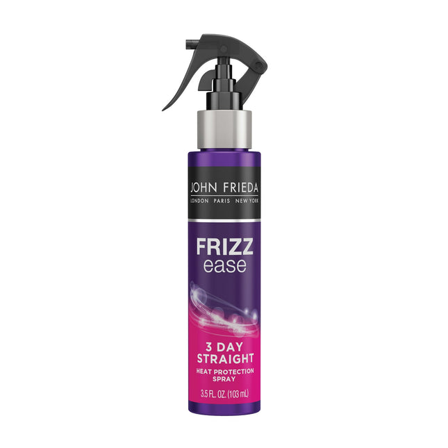 John Frieda Frizz Ease Keratin-Infused 3-Day Straightening Flat Iron, Straight Semi-Permanent Hair Styling Spray, 3.5 fl ounce (Pack Of 1)