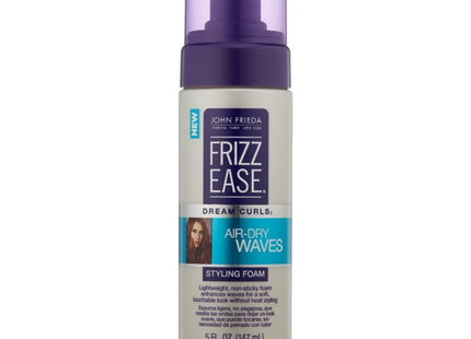 John Frieda Frizz Ease Dream Curls Air Dry Waves Styling Foam, Curl Defining Frizz Control for Curly and Wavy Hair, 5 Fl Ounce (Pack Of 6)