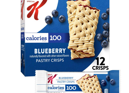 Kellogg's Special K Blueberry Chewy Pastry Crisps, 100 Calorie Snacks, Ready-to-Eat Breakfast Bars, 12 Crisps, 5.28 Ounce (Pack Of 1)