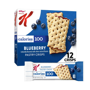 Kellogg's Special K Blueberry Chewy Pastry Crisps, 100 Calorie Snacks, Ready-to-Eat Breakfast Bars, 12 Crisps, 5.28 Ounce (Pack Of 1)