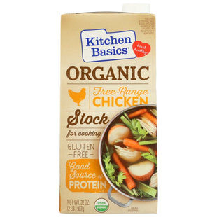 Kitchen Basics Organic Free Range Chicken Stock, 32 fl oz (Pack Of 6)