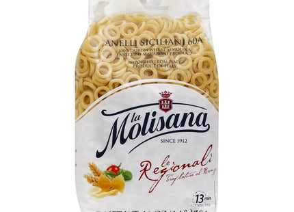 La Molisana, Durum Wheat Semolina Enrich, Anellini, Siciliani, Macaroni Pasta 16 Ounce (Pack Of 1)