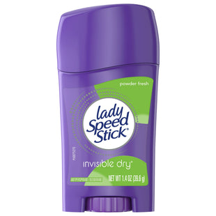 Lady Speed Stick Invisible Dry, Underarm Antiperspirant Deodorant, Powder Fresh Scent, 1.4 Ounce (Pack Of 1)