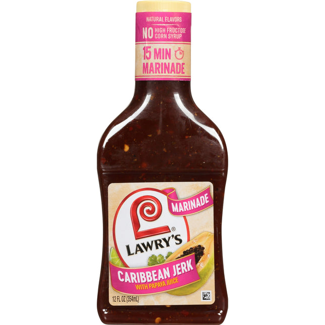 Lawry's Marinade Caribbean Jerk Papya, With natural flavors, Cooking Sauces, 12 Fluid Ounces (Pack Of 1)