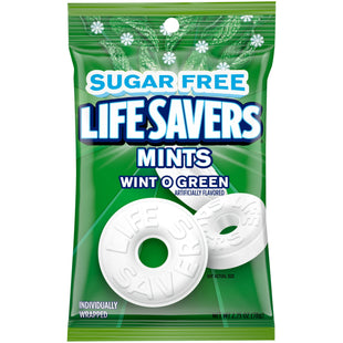 Life Savers Wint-O-Green Sugar Free Breath Mints Hard Candy, Individually Wrapped Mints 2.75 Ounce (Pack Of 6)