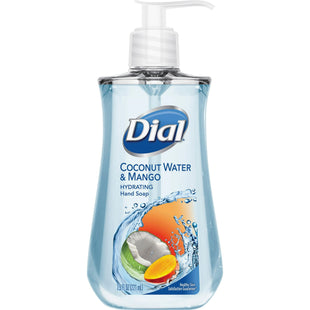 Dial Antimicrobial Liquid Hand Soap, Coconut Water & Mango, Pump Bottle, 7.5 fl Ounce (Pack Of 5)