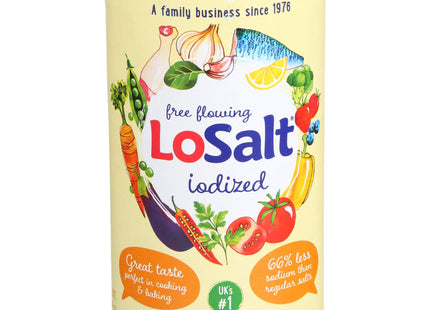 Losalt Premium Quality,  Sea And Rock Salts, Reduced Sodium Iodized Salt Alternative, 12.35 Ounce (Pack Of 24)