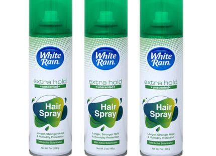 White Rain Hairspray Unscented, Extra Hold, Aerosol, Hair Spray 7 Ounce (Pack Of 3)