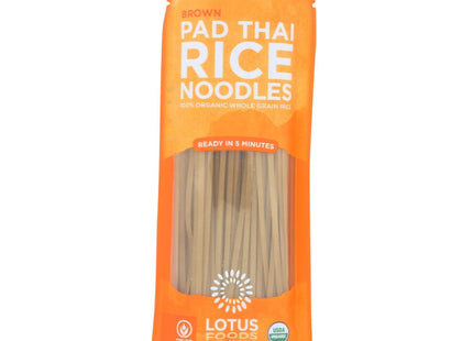 Lotus Foods Organic Brown Rice Pad Thai Asian Style Noodles, Stir Fry, Whole Grain, Non GMO, 8 Ounce (Pack Of 12)