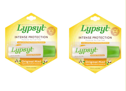 Lypsyl Intense Protection Lypmoisturizer, Original Softening, Moisturizing Lip Balm, Original Mint, 0.1 Ounce (Pack Of 2)