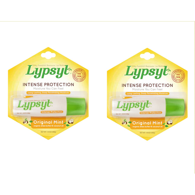 Lypsyl Intense Protection Lypmoisturizer, Original Softening, Moisturizing Lip Balm, Original Mint, 0.1 Ounce (Pack Of 2)