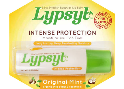 Lypsyl Intense Protection Lypmoisturizer, Original Softening, Moisturizing Lip Balm, Original Mint, 0.1 Ounce (Pack Of 2)