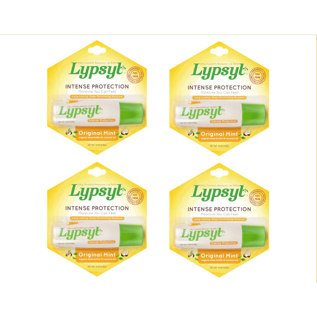 Lypsyl Intense Protection Lypmoisturizer, Original Softening, Moisturizing Lip Balm, Original Mint, 0.1 Ounce (Pack Of 4)