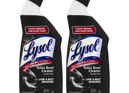 Lysol Toilet Bowl Cleaner, Cleaning and and Disinfecting, Lime and Rust Remover, 24 Ounce (Pack Of 2)