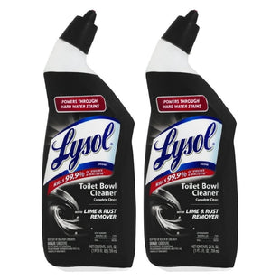 Lysol Toilet Bowl Cleaner, Cleaning and and Disinfecting, Lime and Rust Remover, 24 Ounce (Pack Of 2)