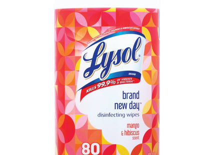 Lysol Disinfectant Multi-Surface Antibacterial Cleaning Wipes, Mango and Hibiscus, 80 Count (Pack Of 24)