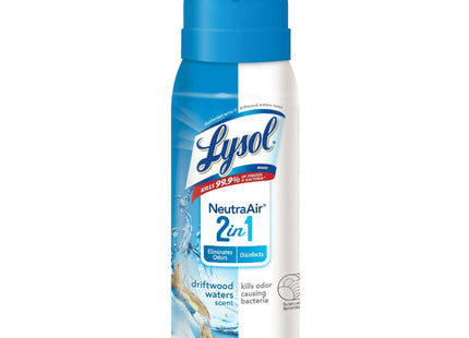 Lysol NeutraAir, 2 In 1 Eliminates Odors and Disinfects,, Air Freshener Spray, Driftwood Waters Scent, 10 Fl Ounce (Pack Of 24)