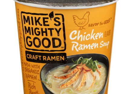 Mike's Mighty Good Ramen Soup, Chicken Noodle Soup, Organic Non-GMO, Instant Ramen Noodles Cups, 1.6 Ounce (Pack Of 1)