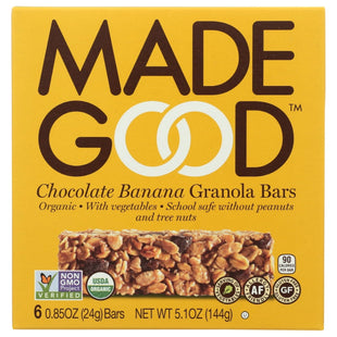 MadeGood Organic Granola Bars, Chocolate Banana, 0.85 Oz, 6 Count (Pack Of 1)