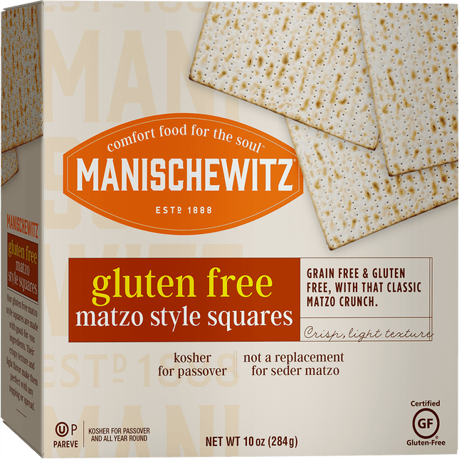 Manischewitz Old Fashioned Thin Salted Matzo, Airy Crispy Crackers, Non GMO, 10 Ounce (Pack Of 12)