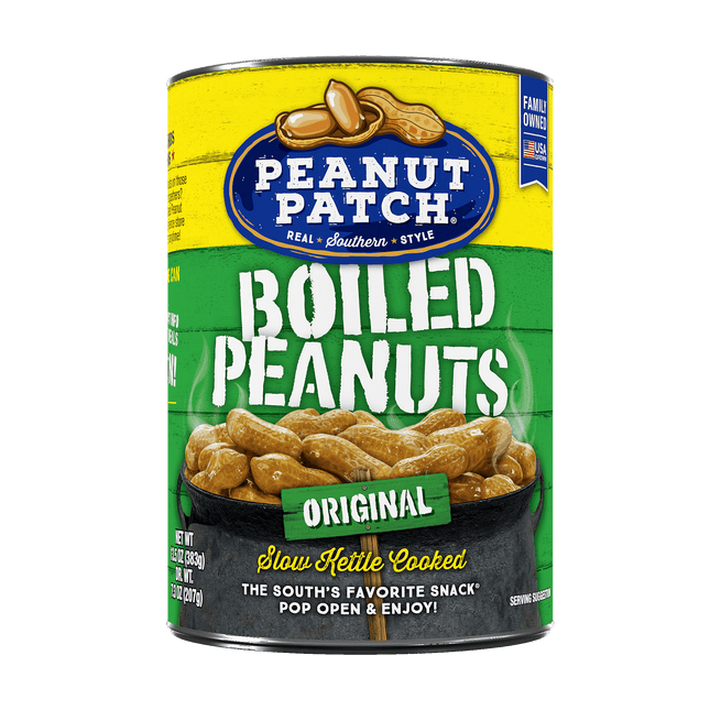 Peanut Patch Margaret Holmes Original Green Boiled Fresh Peanuts, Sugar-Free, 13.5 Ounce Can (Pack Of 1)