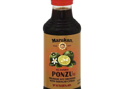 Marukan Ponzu, Ponzu Premium, Sudachi Soy Sauce Citrus Dressing, Non-GMO, Gluten free, Glass Bottle, 12 Ounce (Pack Of 2)