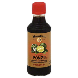 Marukan Ponzu, Ponzu Premium, Sudachi Soy Sauce Citrus Dressing, Non-GMO, Gluten free, Glass Bottle, 12 Ounce (Pack Of 24)