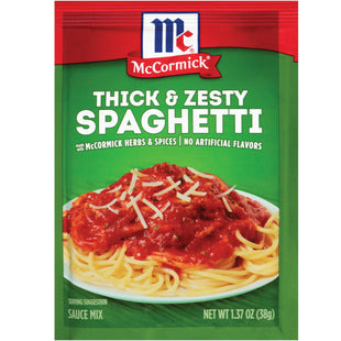 McCormick Spaghetti Sauce Mix Thick & Zesty Mixed Spices & Seasonings 1.37 Ounce (Pack Of 4)