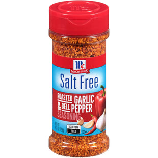 McCormick Salt Free Roasted Garlic & Bell Pepper Seasoning, Mixed Spic, Gluten Free, 4.34 Ounce (Pack Of 2)