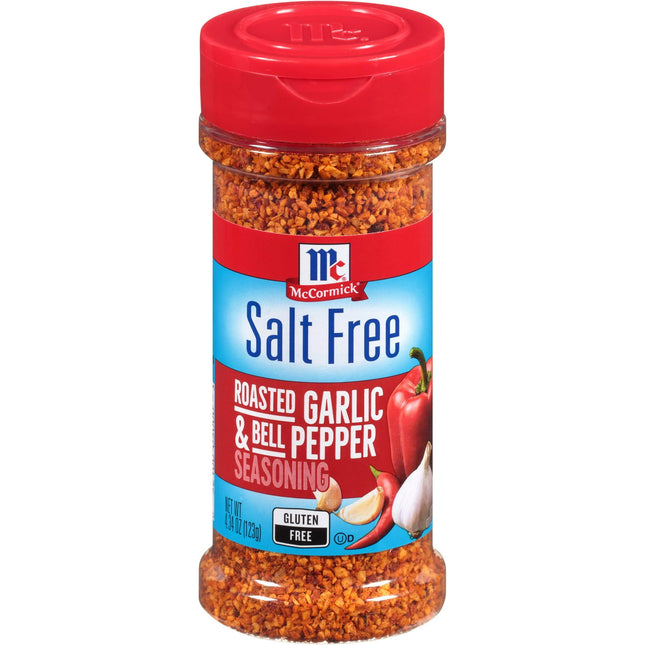 McCormick Salt Free Roasted Garlic & Bell Pepper Seasoning, Mixed Spic, Gluten Free, 4.34 Ounce (Pack Of 1)