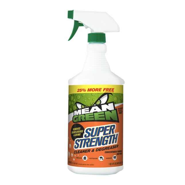 Mean Green, Super Strength, Concentrated, Cleaner and Degreaser, Trigger Spray, 32 Ounce (Pack Of 12)