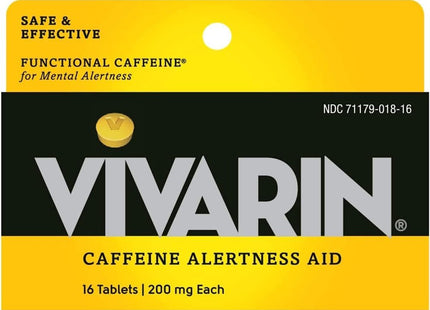 Vivarin Caffeine Alertness Aid Healthcare Tablets For Mental Alertness 200mg, 16 Count (Pack Of 5)