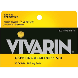 Vivarin Caffeine Alertness Aid Healthcare Tablets For Mental Alertness 200mg, 16 Count (Pack Of 5)