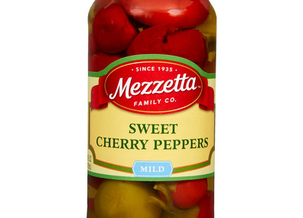 Mezzetta Sweet Cherry Peppers, Mildly Spicy. Kosher, Gluten Free, Keto, Shelf-Stable Glass Jar 16 Ounce (Pack Of 6)