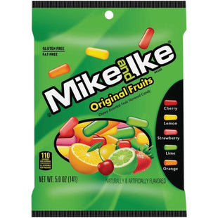 Mike and Ike Original Assorted flavors Fruits Chewy Candy, Classic treat, Theater Box, 5 Ounce (Pack Of 8)