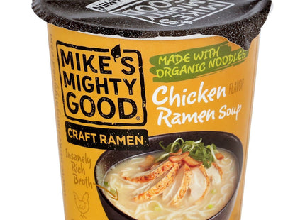 Mike's Mighty Good Ramen Soup, Chicken Noodle Soup, Organic Non-GMO, Instant Ramen Noodles Cups, 1.6 Ounce (Pack Of 1)