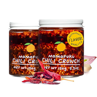 Momofuku Original Chili Oil, Crunchy Garlic, Shallots, Spicy Chili Crisp for Cooking as Sauce or Topping, 5.3 Ounces (Pack Of 2)