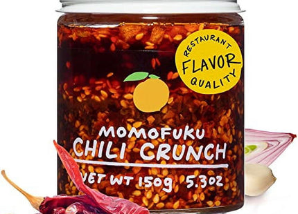 Momofuku Original Chili Oil, Crunchy Garlic, Shallots, Spicy Chili Crisp for Cooking as Sauce or Topping, 5.3 Ounces (Pack Of 3)