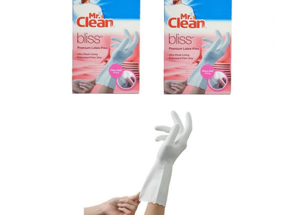 Mr. Clean Premium Latex-Free Gloves Bliss Medium Size 1-Pair (Pack Of 4)