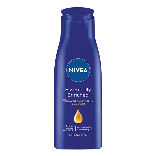 NIVEA Essentially Enriched, Deep Nourishing, Almond Oil Body Lotion, Travel Size 2.5 Fl Ounce (Pack Of 1)