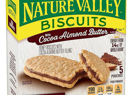 Nature Valley Breakfast Biscuits with Nut Filling, Cocoa Almond Butter, 5-1.35 Oz Total 6.75 ounce (Pack Of 2)