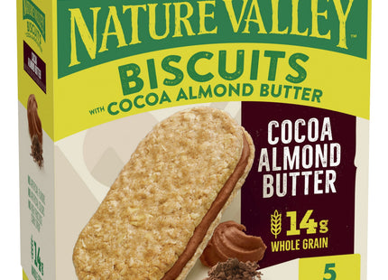 Nature Valley Breakfast Biscuits with Nut Filling, Cocoa Almond Butter, 5-1.35 Oz Total 6.75 ounce (Pack Of 3)