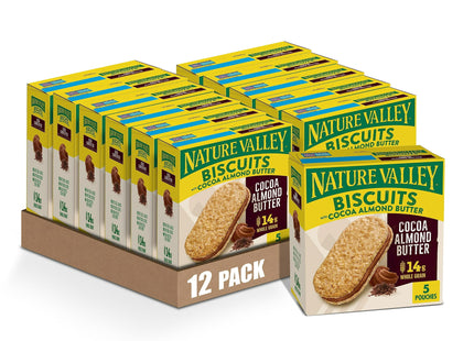 Nature Valley Breakfast Biscuits with Nut Filling, Cocoa Almond Butter, 5-1.35 Oz Total 6.75 ounce (Pack Of 3)