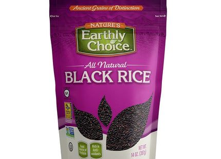 Nature's Earthly Choice All Natural Rice, Whole Grain, Black, 14 Ounce (Pack Of 24)