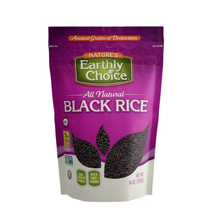 Nature's Earthly Choice All Natural Rice, Whole Grain, Black, 14 Ounce (Pack Of 2)