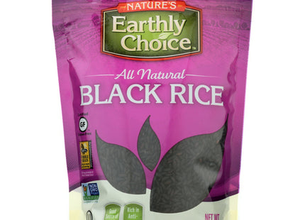 Nature's Earthly Choice All Natural Rice, Whole Grain, Black, 14 Ounce (Pack Of 24)