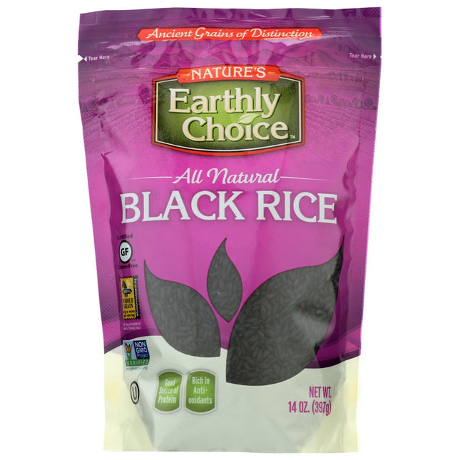 Nature's Earthly Choice All Natural Rice, Whole Grain, Black, 14 Ounce (Pack Of 24)