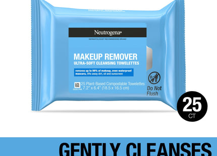 Neutrogena Pre moistened, Makeup Remover Wipes, and Face Cleansing Towelettes, 25 Count (Pack Of 7)