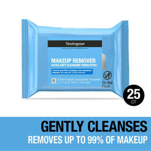 Neutrogena Pre moistened, Makeup Remover Wipes, and Face Cleansing Towelettes, 25 Count (Pack Of 7)